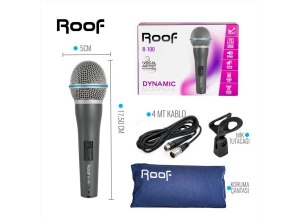 Roof R-100 Kablolu Dinamik El Mikrofonu